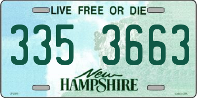 NH license plate 3353663