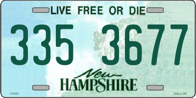 NH license plate 3353677