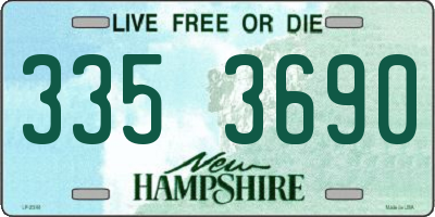 NH license plate 3353690