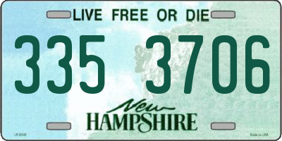 NH license plate 3353706