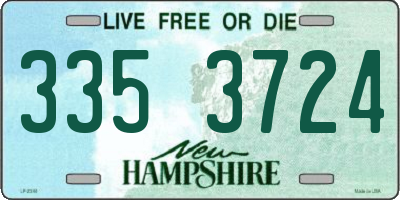 NH license plate 3353724