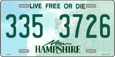 NH license plate 3353726