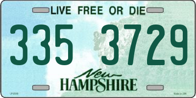 NH license plate 3353729