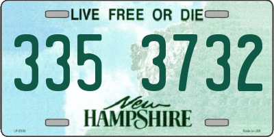 NH license plate 3353732