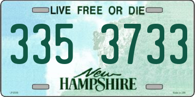 NH license plate 3353733