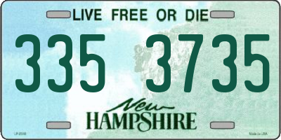 NH license plate 3353735