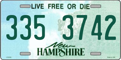 NH license plate 3353742