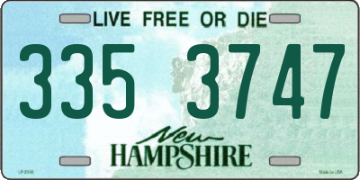 NH license plate 3353747
