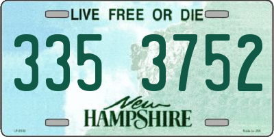 NH license plate 3353752