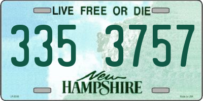 NH license plate 3353757