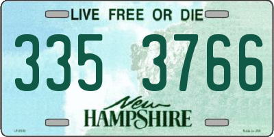 NH license plate 3353766