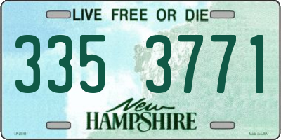 NH license plate 3353771