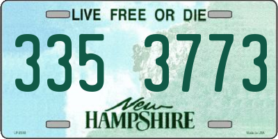 NH license plate 3353773