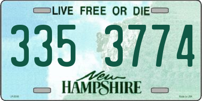 NH license plate 3353774