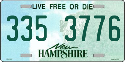 NH license plate 3353776