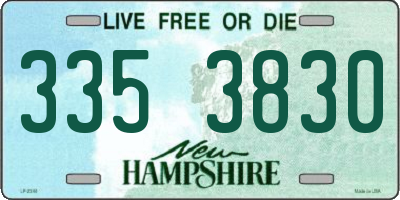 NH license plate 3353830