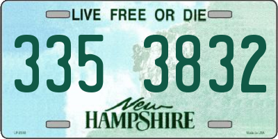 NH license plate 3353832