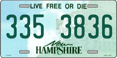 NH license plate 3353836