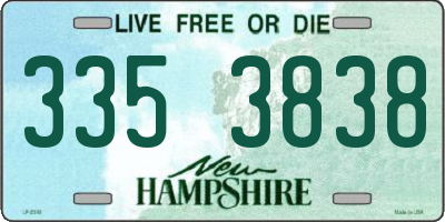 NH license plate 3353838