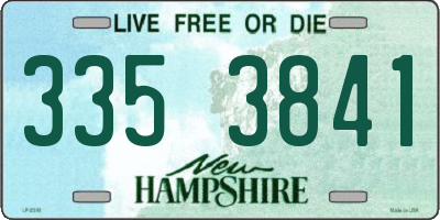 NH license plate 3353841