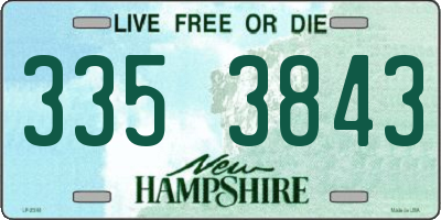 NH license plate 3353843