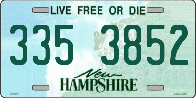 NH license plate 3353852