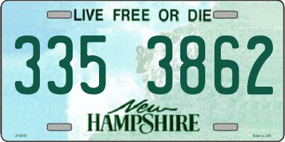 NH license plate 3353862