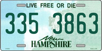 NH license plate 3353863