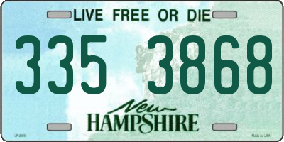 NH license plate 3353868