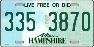 NH license plate 3353870