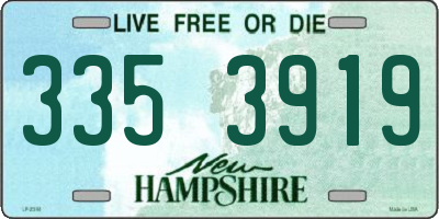 NH license plate 3353919