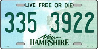 NH license plate 3353922