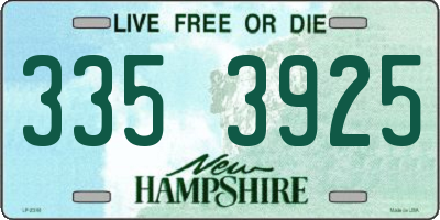NH license plate 3353925
