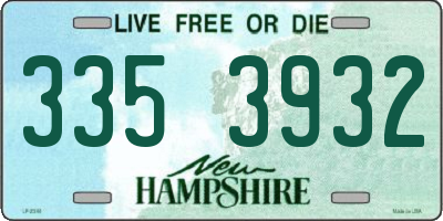 NH license plate 3353932