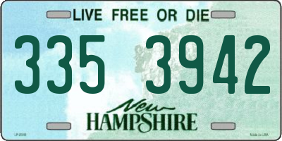 NH license plate 3353942