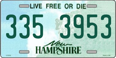 NH license plate 3353953