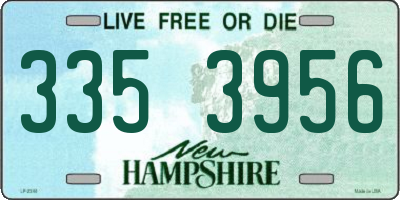 NH license plate 3353956
