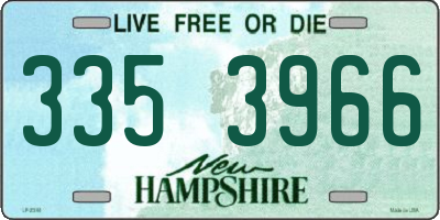 NH license plate 3353966