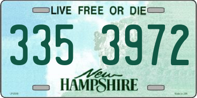 NH license plate 3353972