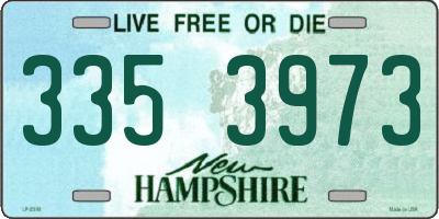 NH license plate 3353973