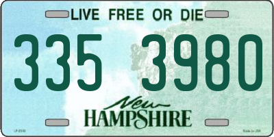 NH license plate 3353980