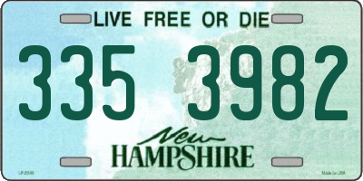 NH license plate 3353982