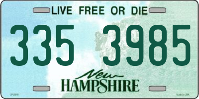 NH license plate 3353985