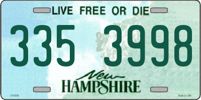 NH license plate 3353998