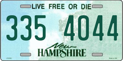 NH license plate 3354044