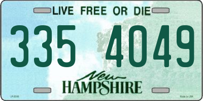 NH license plate 3354049