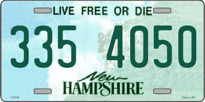 NH license plate 3354050