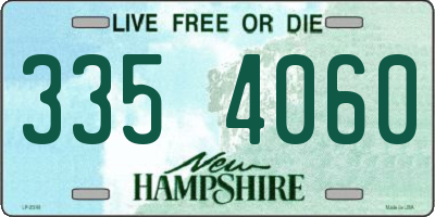 NH license plate 3354060