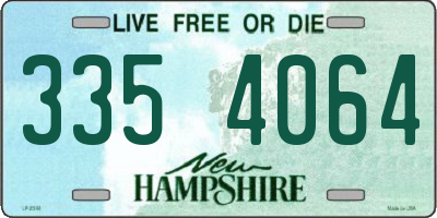 NH license plate 3354064