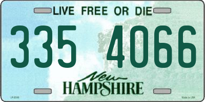 NH license plate 3354066